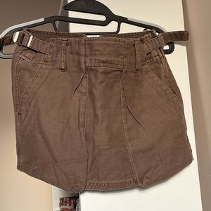 Free people brown jean skorts shorts hiking